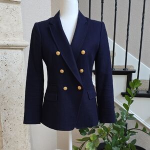 Banana Republic Navy Blazer with Gold Accents